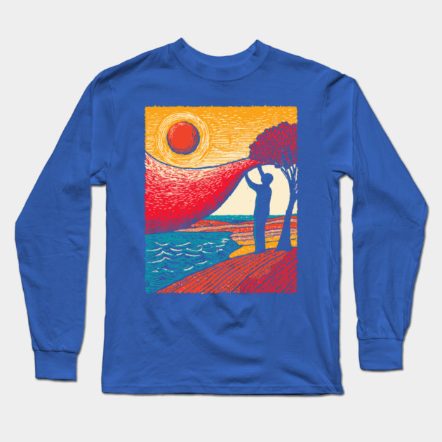 Cosmic Creator - Weaving the Fabric of Day Long Sleeve T-Shirt by TuncGK