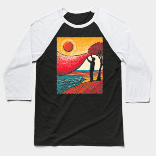 Cosmic Creator - Weaving the Fabric of Day Baseball T-Shirt