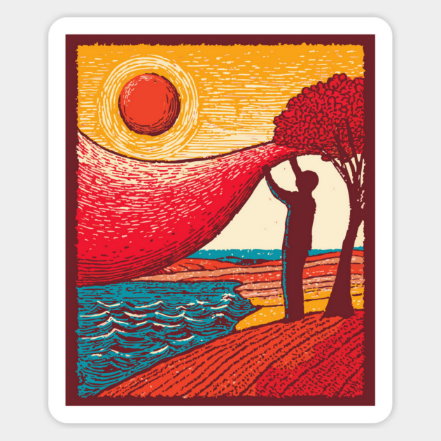 Cosmic Creator - Weaving the Fabric of Day Magnet by TuncGK