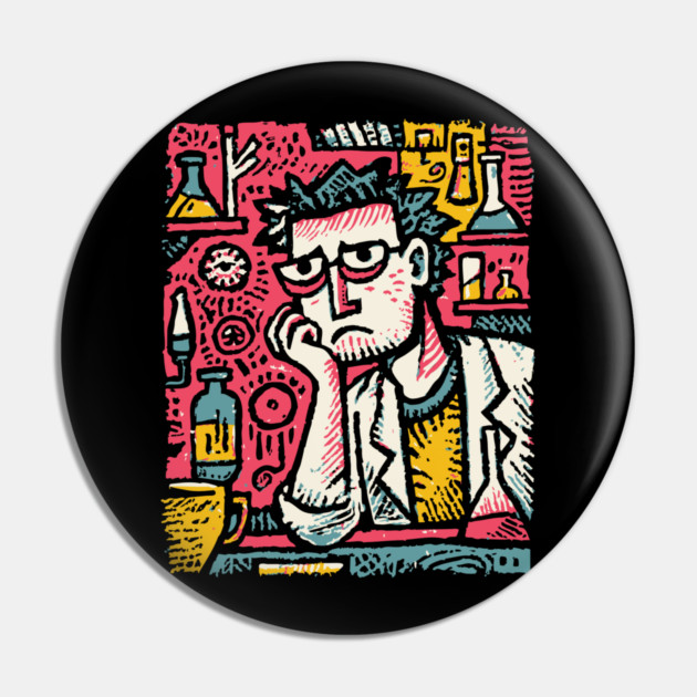 Tired Barista Life - The Weary Alchemist Pin by TuncGK