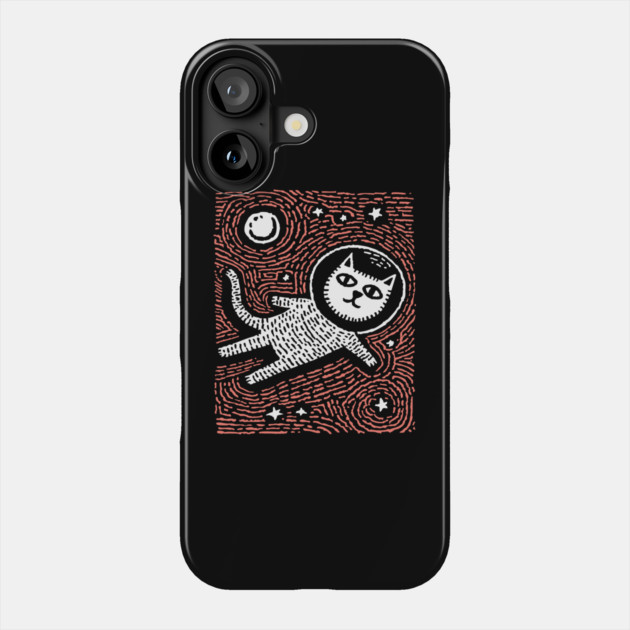 Astronaut Cat - The Cosmic Feline Explorer Phone Case by TuncGK