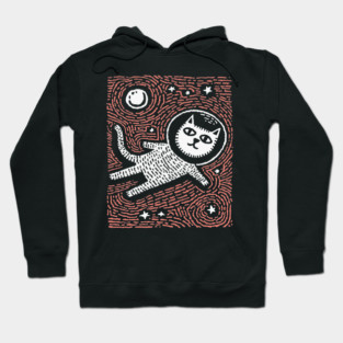 Astronaut Cat - The Cosmic Feline Explorer Hoodie