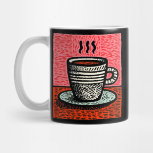Woodcut Coffee Mug - A Tribute to the Morning Ritual Mug