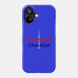 Toronto Canada Design — Minimal Red and Blue City Graphic Phone Case
