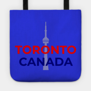 Toronto Canada Design — Minimal Red and Blue City Graphic Tote