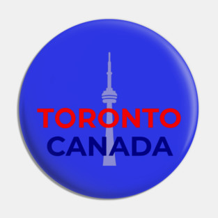 Toronto Canada Design — Minimal Red and Blue City Graphic Pin