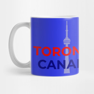 Toronto Canada Design — Minimal Red and Blue City Graphic Mug