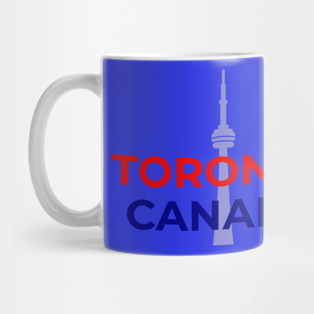 Toronto Canada Design — Minimal Red and Blue City Graphic by DonWillisJrArt