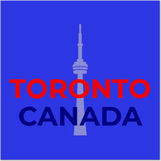 Toronto Canada Design — Minimal Red and Blue City Graphic Posters and Art