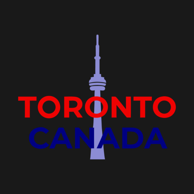 Toronto Canada Design — Minimal Red and Blue City Graphic by DonWillisJrArt