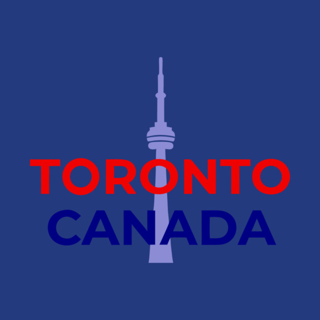 Toronto Canada Design — Minimal Red and Blue City Graphic by DonWillisJrArt