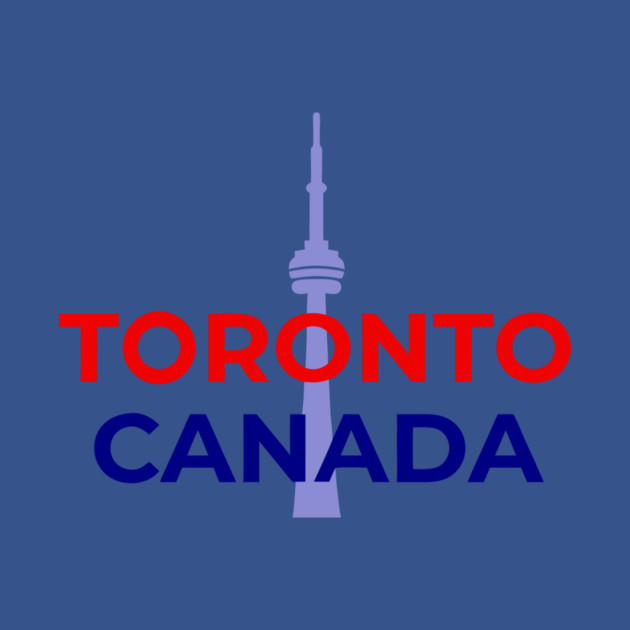 Toronto Canada Design — Minimal Red and Blue City Graphic by DonWillisJrArt