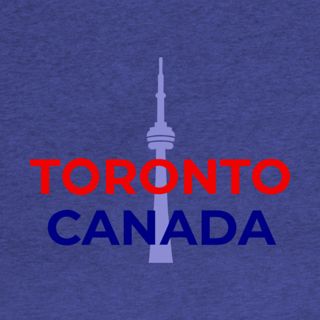Toronto Canada Design — Minimal Red and Blue City Graphic by DonWillisJrArt