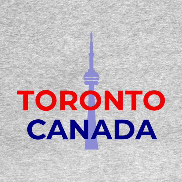 Toronto Canada Design — Minimal Red and Blue City Graphic by DonWillisJrArt