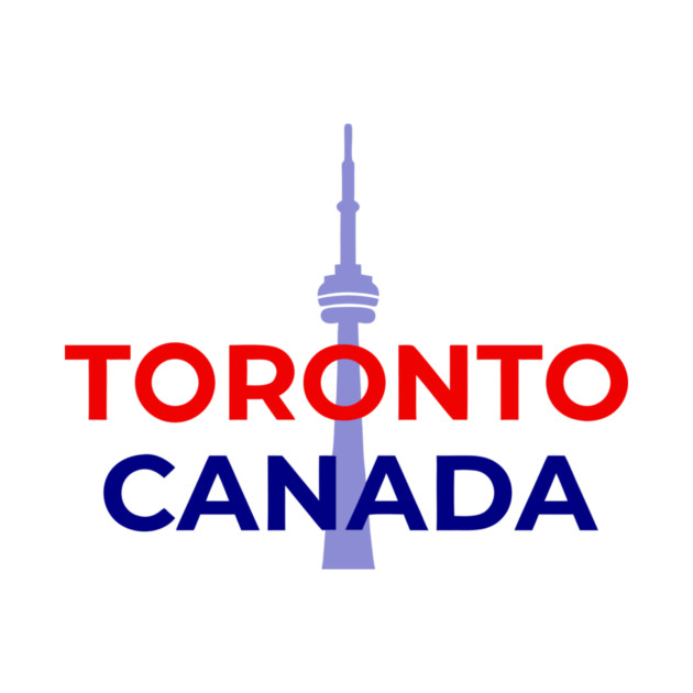 Toronto Canada Design — Minimal Red and Blue City Graphic by DonWillisJrArt