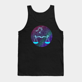 Libra Zodiac Sign with Constellation Tank Top