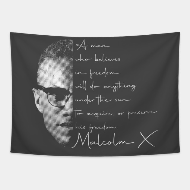Malcolm X Freedom Tapestry by FurryBallBunny