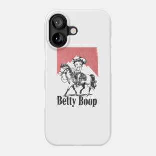 Cowgirl Betty Boop Riding Horse Marlboro Cigarettes T-shirts Phone Case