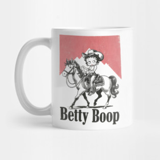 Cowgirl Betty Boop Riding Horse Marlboro Cigarettes T-shirts Mug