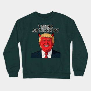 Trump Antichrist – Devil Horns Crewneck Sweatshirt
