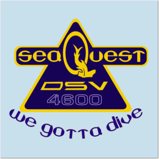 SeaQuest Front/Back design as featured on The Rewatch Podcast Posters and Art