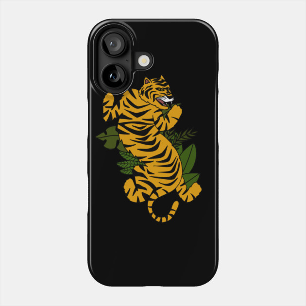 Tiger Cat Tropical Vibes Phone Case by logiamerch