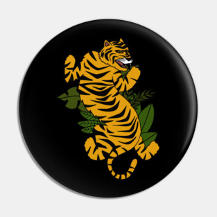 Tiger Cat Tropical Vibes Pin