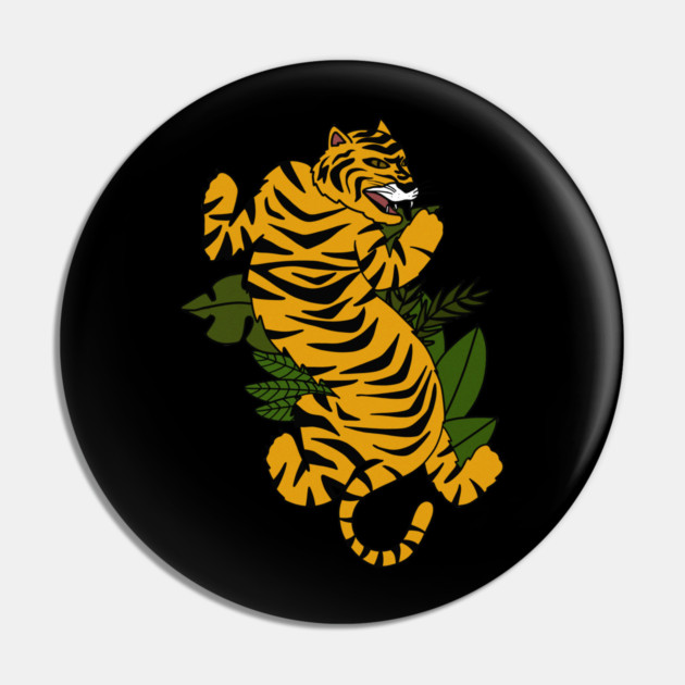 Tiger Cat Tropical Vibes Pin by logiamerch