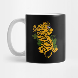Tiger Cat Tropical Vibes Mug