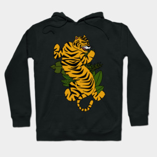 Tiger Cat Tropical Vibes Hoodie