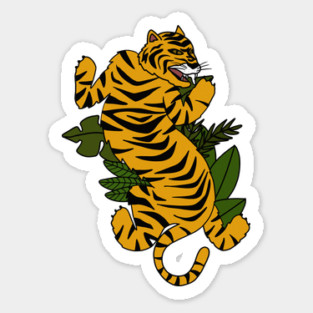 Tiger Cat Tropical Vibes Magnet