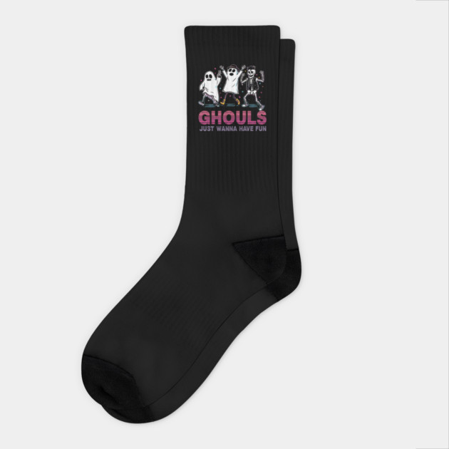 ghouls Just wanna have fun Socks by Ink Lines