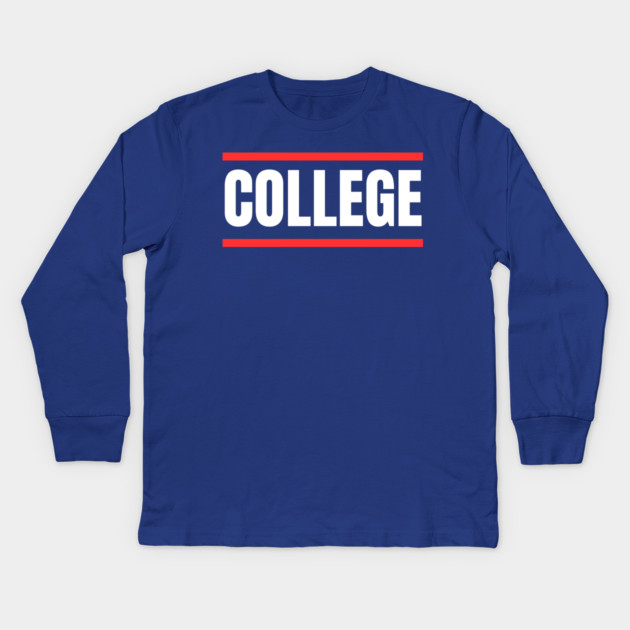 College Kids Long Sleeve T-Shirt by Creatifly Graphic Tees
