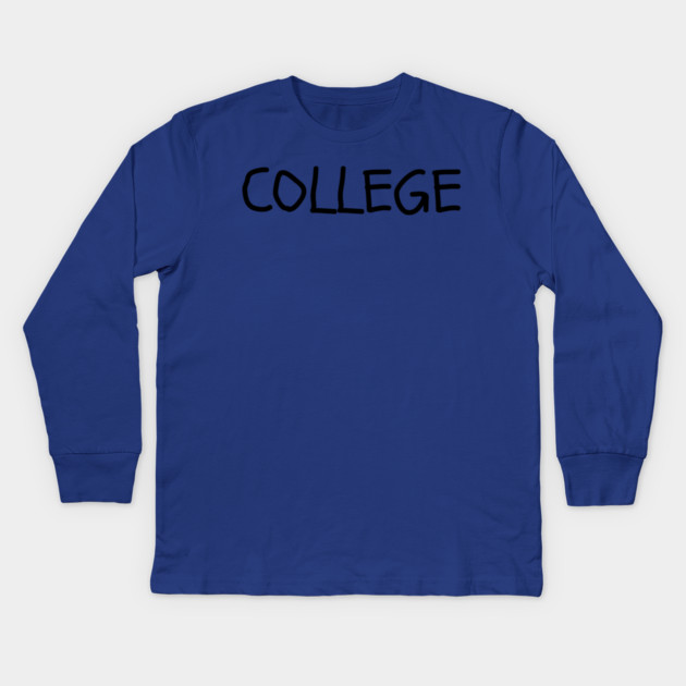 College Kids Long Sleeve T-Shirt by Creatifly Graphic Tees