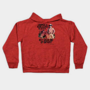 John Wayne Courage Is Being Scared To Death Kids Hoodie