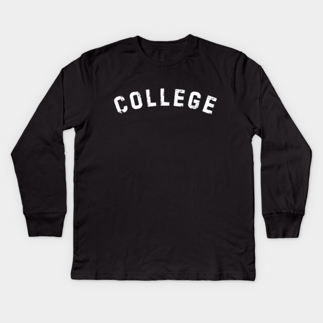 College Kids Long Sleeve T-Shirt by Creatifly Graphic Tees