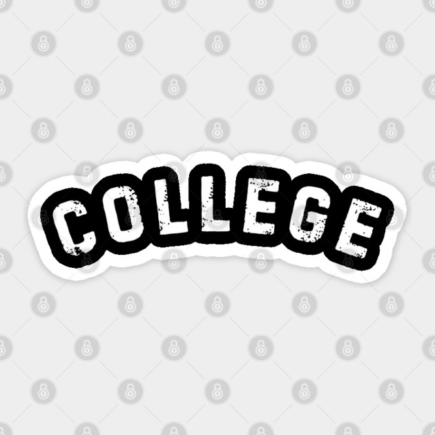 College Sticker by Creatifly Graphic Tees