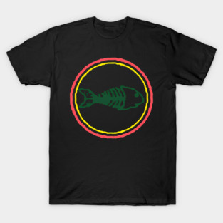 Fishbone Classic Rasta Colors Ska Punk Emblem T-Shirt