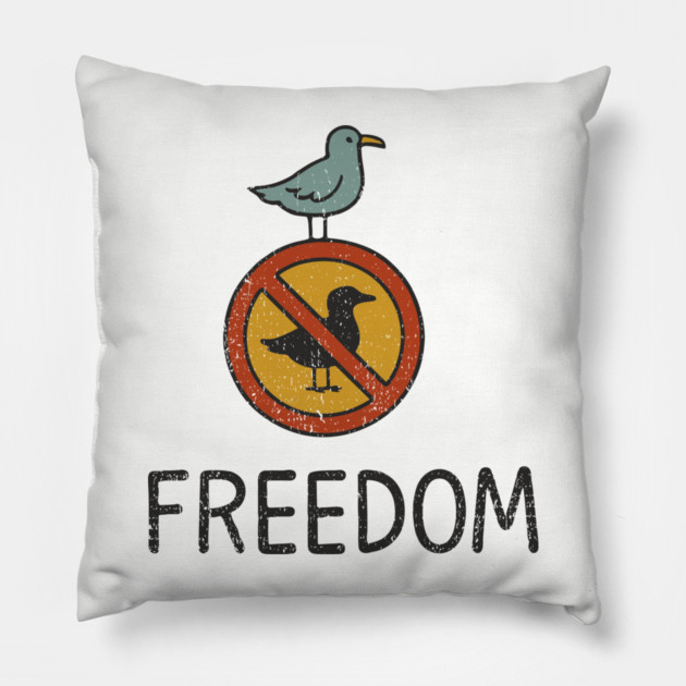 Freedom Defy The Rules Anti Authority Pillow by Anticorporati