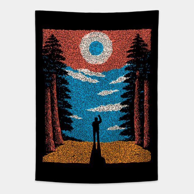 The Outsider - A Solitary View Tapestry by TuncGK