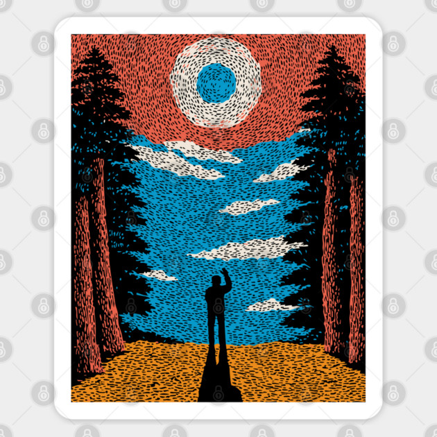 The Outsider - A Solitary View Sticker by TuncGK