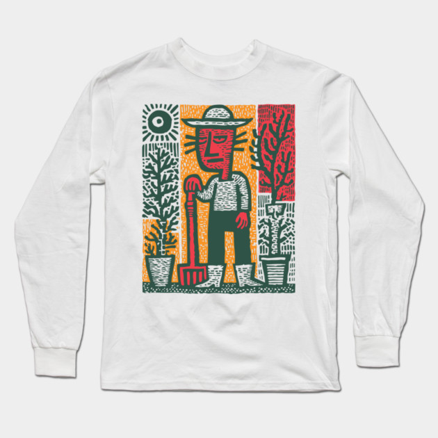 The Weary Farmer - The Dignity of Toil Long Sleeve T-Shirt by TuncGK