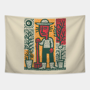 The Weary Farmer - The Dignity of Toil Tapestry