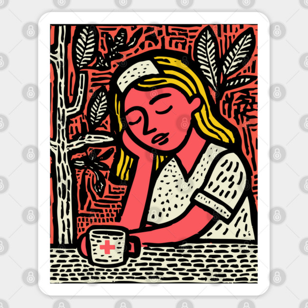 Tired Nurse Life - The Quiet Moments Sticker by TuncGK