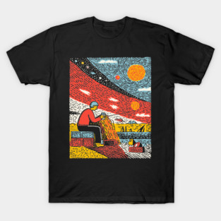 The Solitary Artisan - Knitting the Cosmic Tapestry T-Shirt