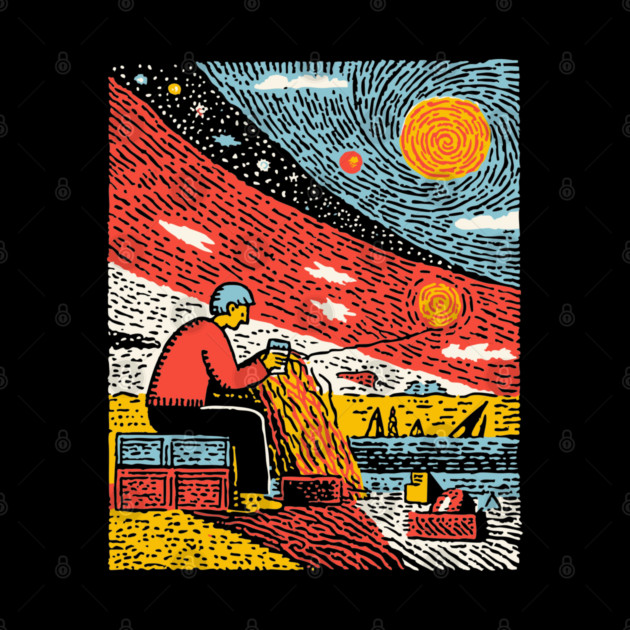 The Solitary Artisan - Knitting the Cosmic Tapestry by TuncGK