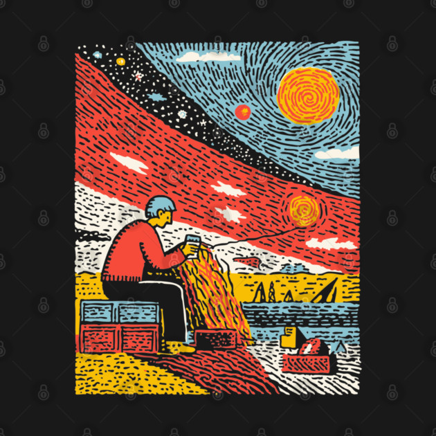 The Solitary Artisan - Knitting the Cosmic Tapestry by TuncGK