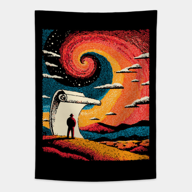 Unrolling the Night - The Cosmic Storyteller Tapestry by TuncGK