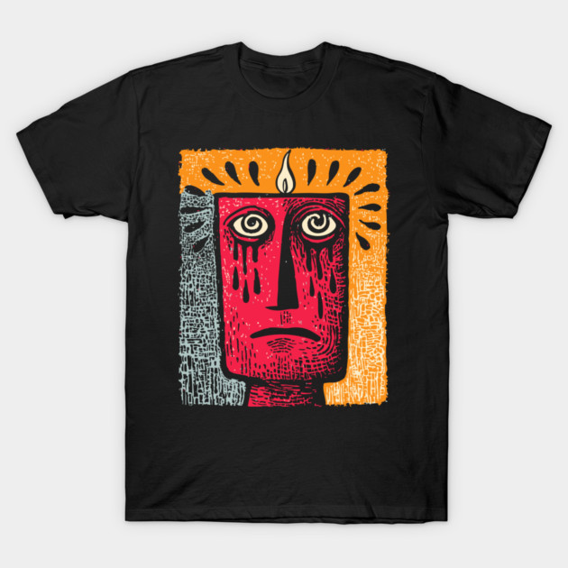 Abstract Portrait - The Oppressive Summer Heat T-Shirt by TuncGK