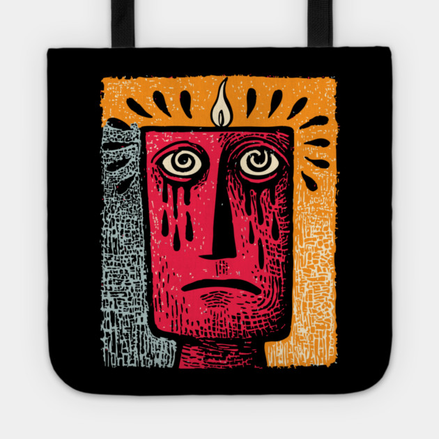 Abstract Portrait - The Oppressive Summer Heat Tote by TuncGK